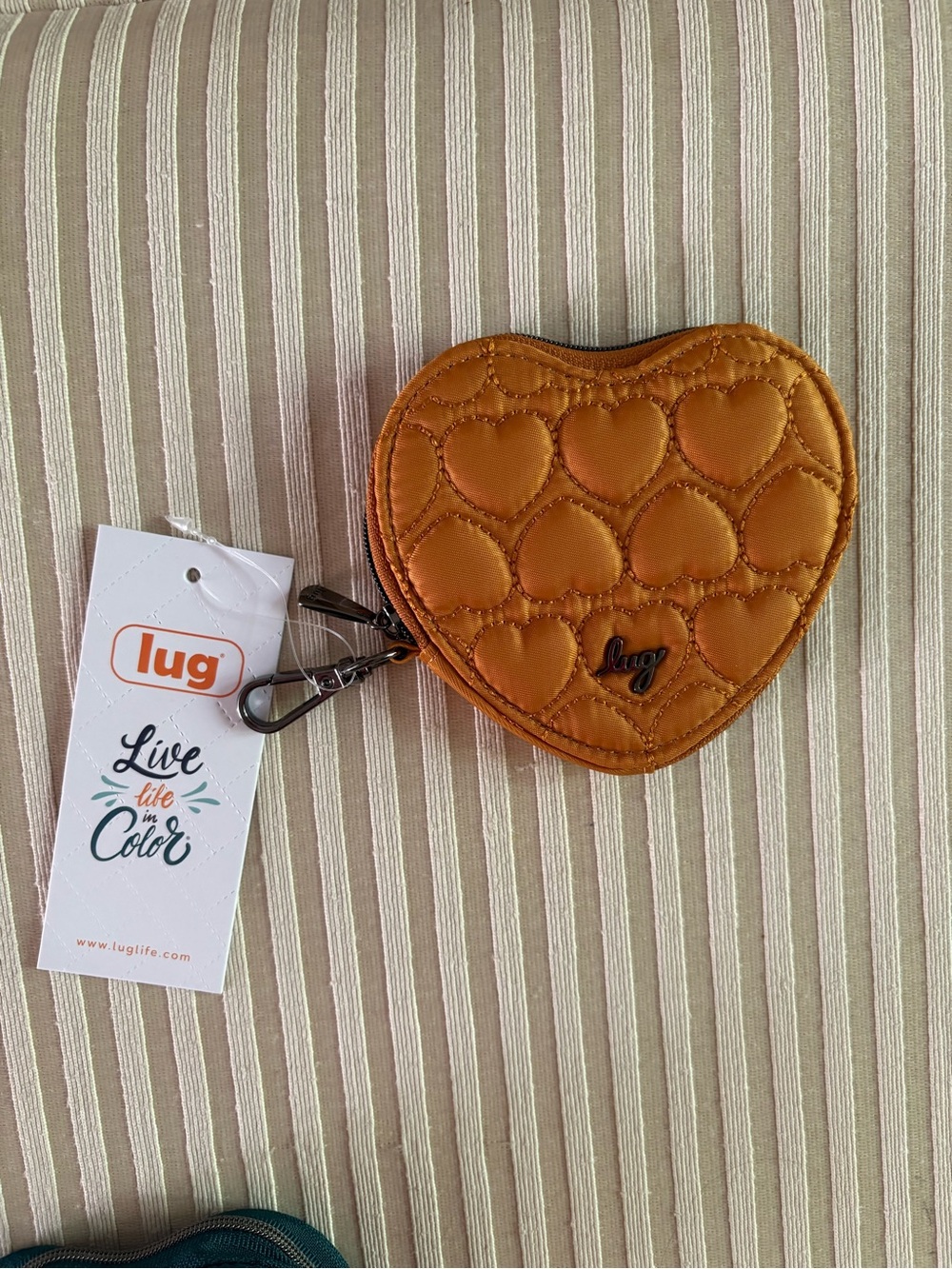 Lug Heart Pouch Mustard Yellow NWT Coin Purse